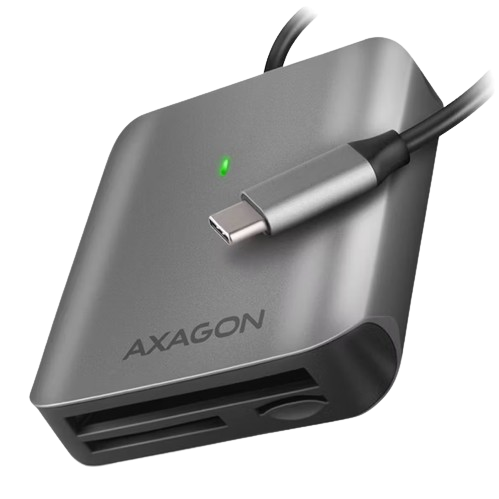 AXAGON CRE-S3C External card reader USB-C 3.2 Gen 1, 3-slot & lun SDmicroSDCF, UHS-II