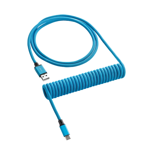 CableMod Classic Coiled Keyboard Cable USB A to Micro USB 150cm - Spectrum Blue.
