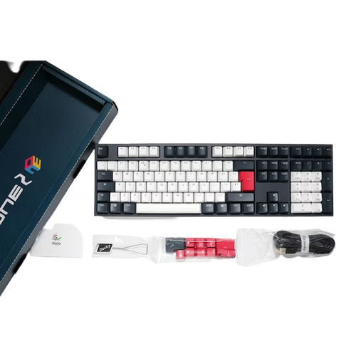 Ducky One2 Tuxedo Full-Size USB Mechanical Gaming Keyboard Red Cherry MX Switch (DKON1808-RUKPDZZBX)