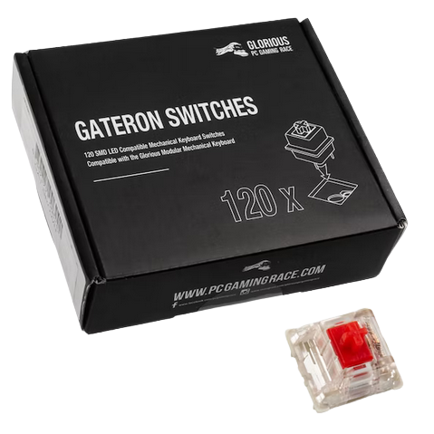 Glorious Gateron Red Switches - Linear Silent (120 pieces)