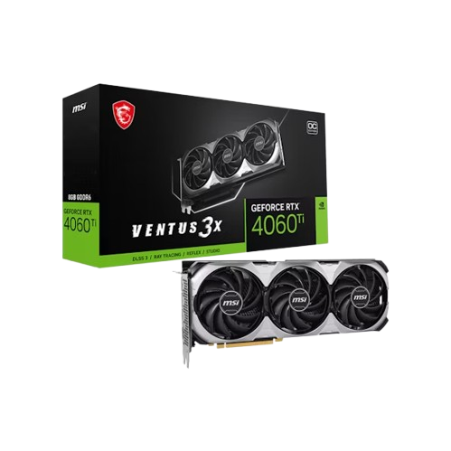 MSI GeForce RTX 4060 Ti VENTUS 3X E OC 8GB GDDR6X PCI-Express Graphics Card