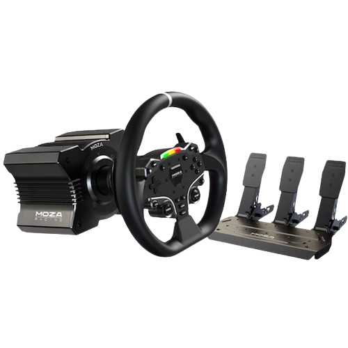 MOZA Racing R5 Racing Simulator (R5 direct-drive wheelbase, ES Steering Wheel, SR-P Lite Pedal)