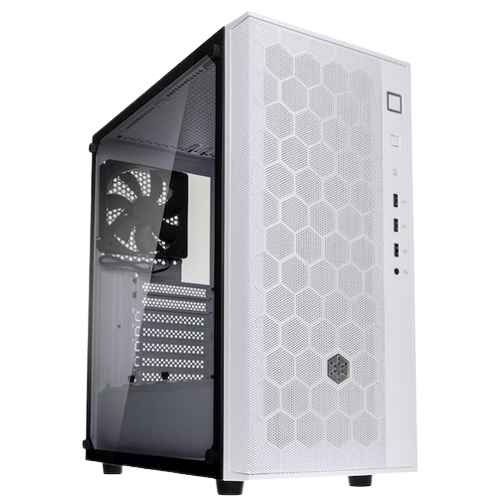  Silverstone Fara R1 Mid-Tower Case - White Tempered Glass 