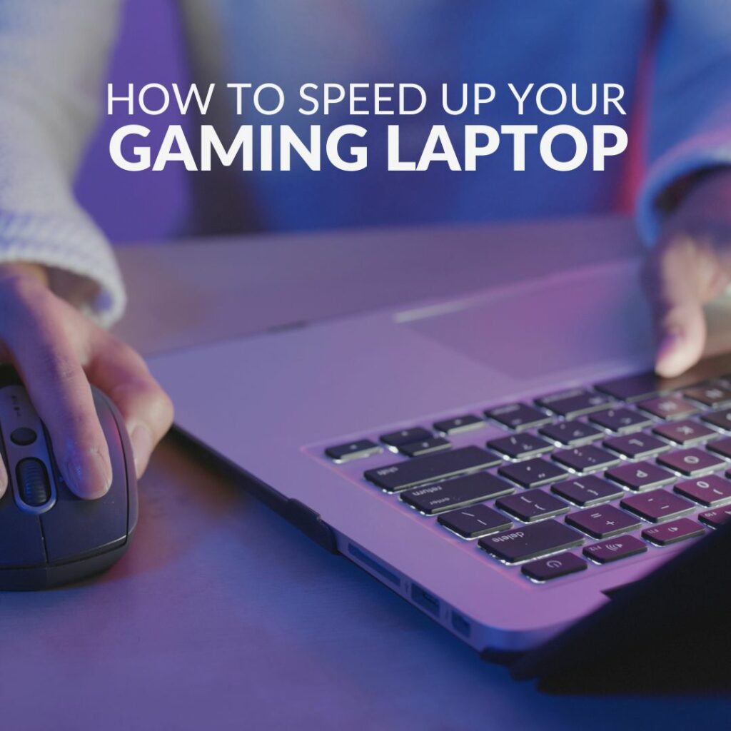 Person using a gaming laptop