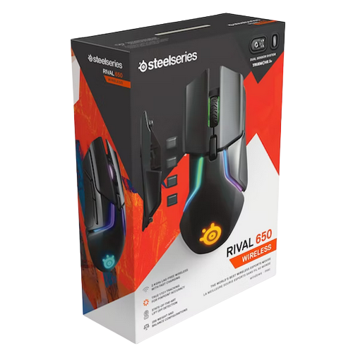 SteelSeries Rival 650 Wireless RGB Optical Gaming Mouse (62456)