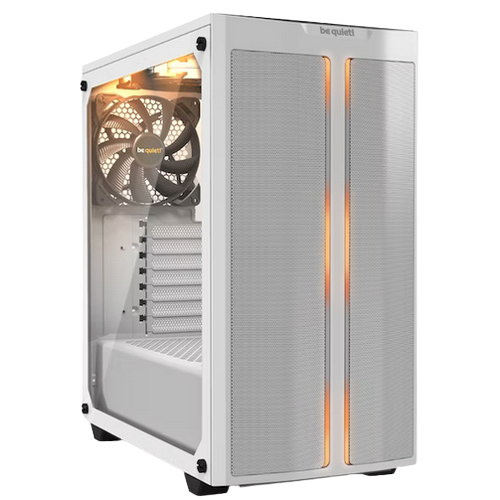 be quiet! Pure Base 500DX ARGB Midi Tower Case - White Tempered Glass.