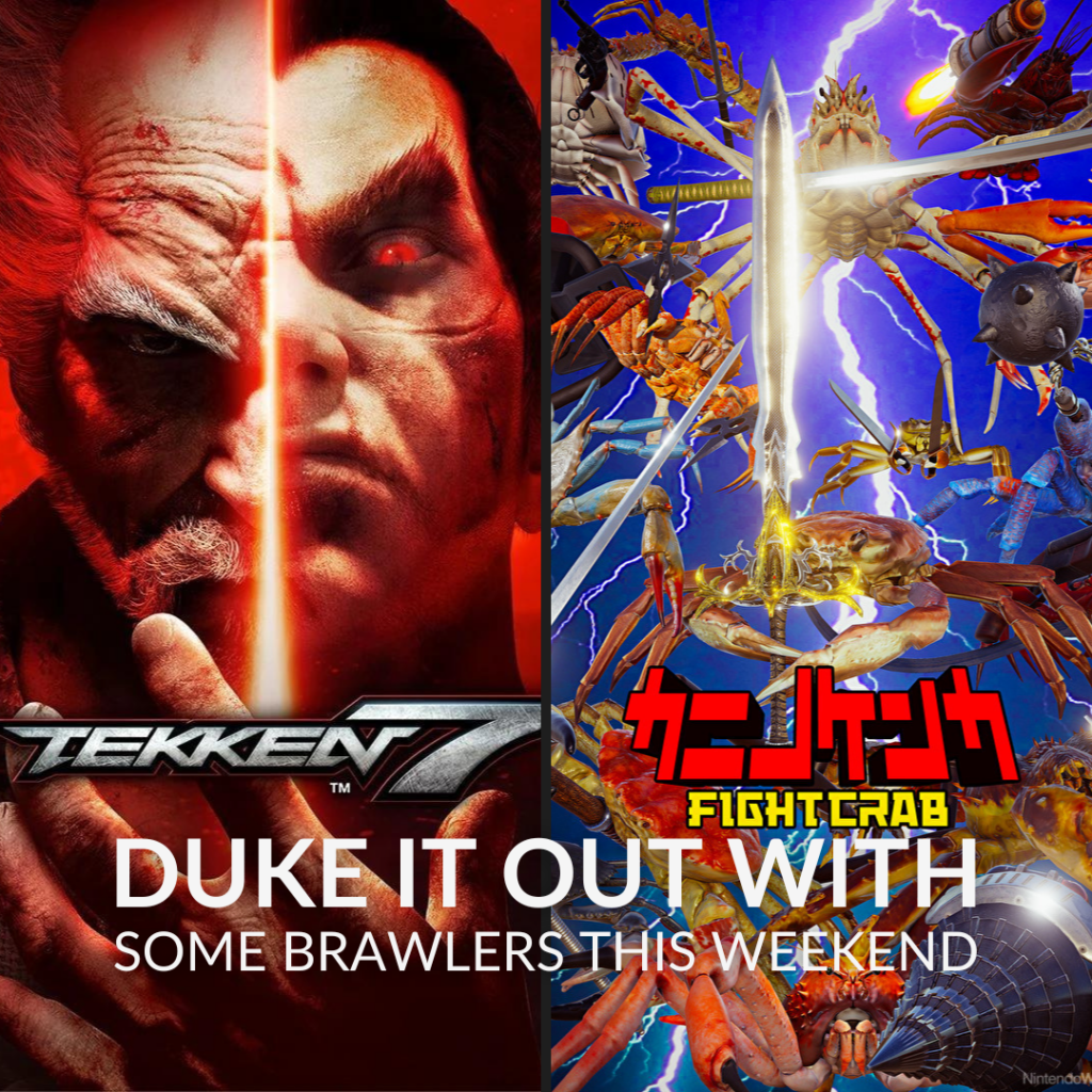 blog graphic with Tekken 7 and fight crab logos.