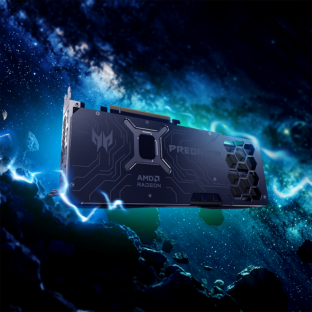 Acer Predator Radeon RX 9070 XT OC 16GB GDDR6 PCI-Express Graphics Card – durable design