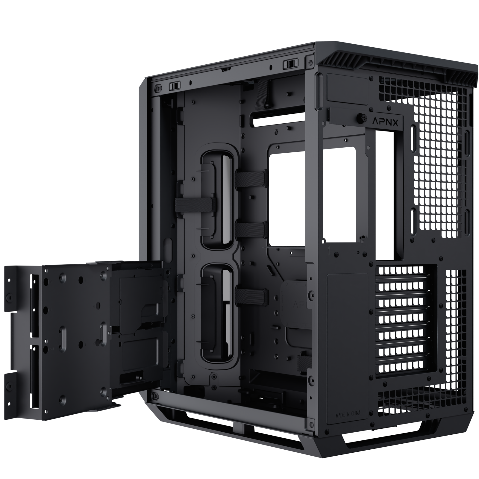 APNX V1 Mid-Tower PC Case Black Wood Edition