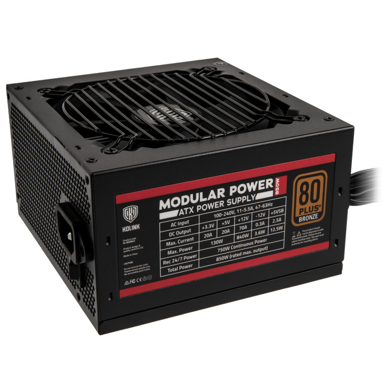 Kolink Modular Power Supply 850W 80 Plus Bronze 2