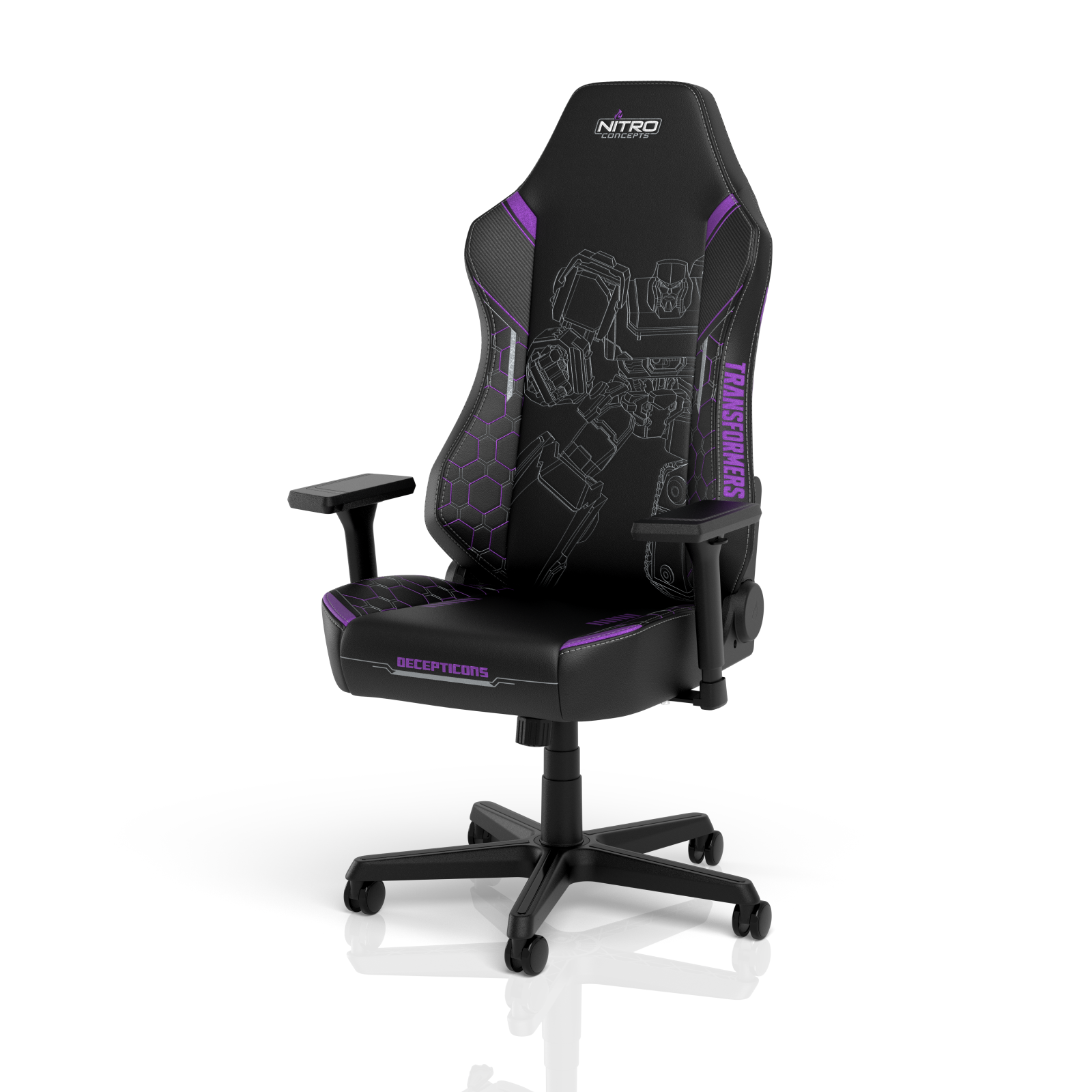 Nitro Concepts X1000 Gaming Chair Transformers Decepticons Edition