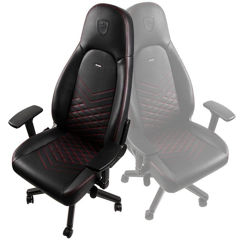 noblechairs ICON Black and Red angled