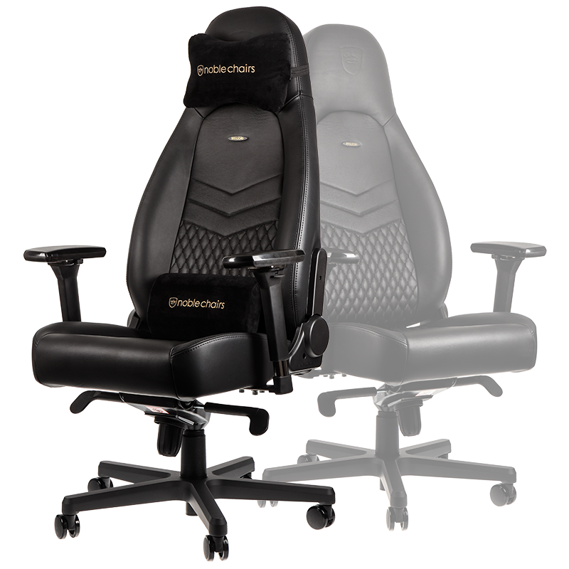 noblechairs ICON Leather Black angled