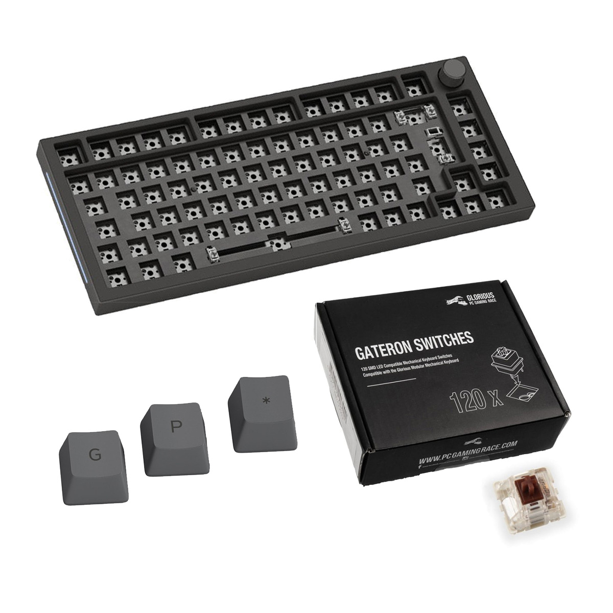 Glorious - Glorious GMMK Pro 75% Gaming Keyboard Epic Discount Bundle - Black Frame