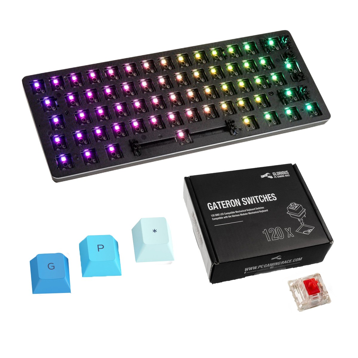 Glorious - Glorious GMMK 60% Gaming Keyboard Epic Discount Bundle - Black Frame