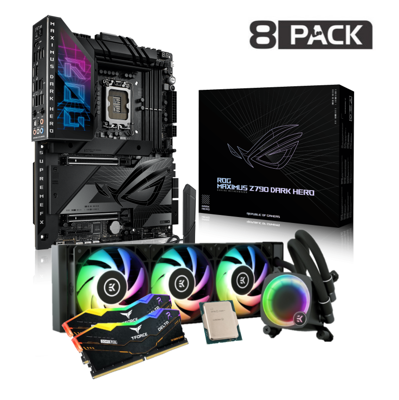 8Pack - 8Pack Elite - Asus ROG Z790 Dark Hero - Intel i9 14900KS @ 5.6GHz Overclocked Bundle