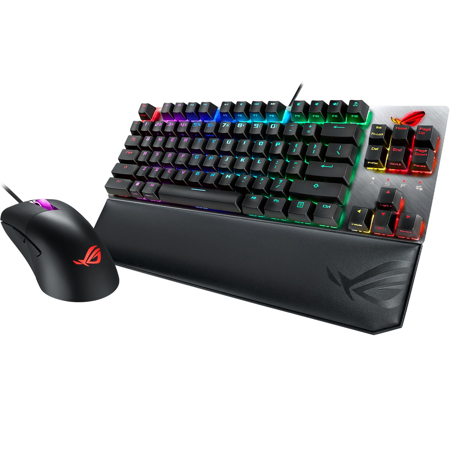 Asus - ASUS ROG Strix Scope TKL Deluxe Red Keyboard and Keris Mouse Bundle