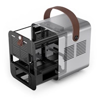 Photos - Other Components Jonsplus BO 100 Mini-ITX Case, Tempered Case - silver BO100-G Sil 