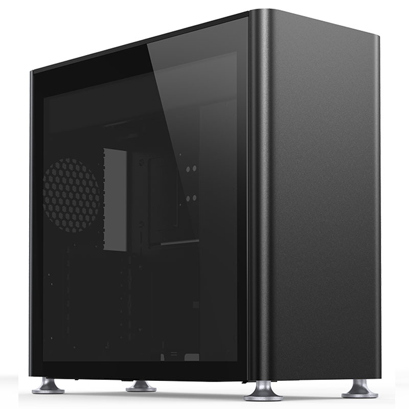 Jonsplus i400 Tempered Glass Mid Tower PC Case - Black