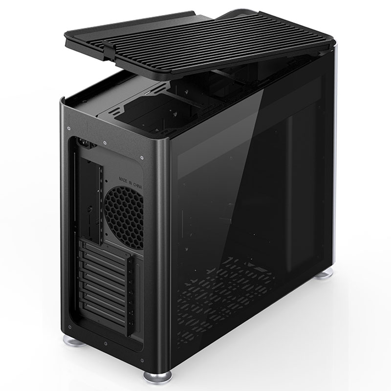 Jonsplus - Jonsplus i400 Tempered Glass Mid Tower PC Case - Black