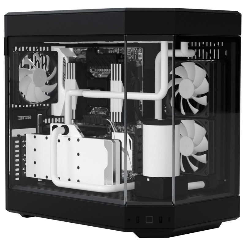HYTE Y60 Steel/ABS/Tempered Glass ATX Mid Tower Computer Case CS-HYTE-Y60  Black/Red/White