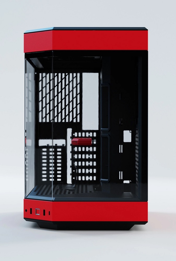 HYTE - HYTE Y60 Dual Chamber Mid-Tower ATX Case - Red