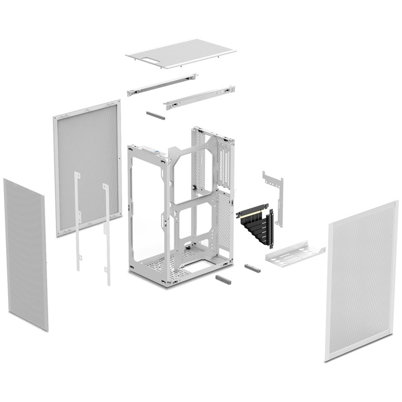 Ssupd Meshlicious Mini ITX Case - Full Mesh - White - PCIE Ssupd Meshlicious Mini ITX Case - Full Mesh - White - PCIE