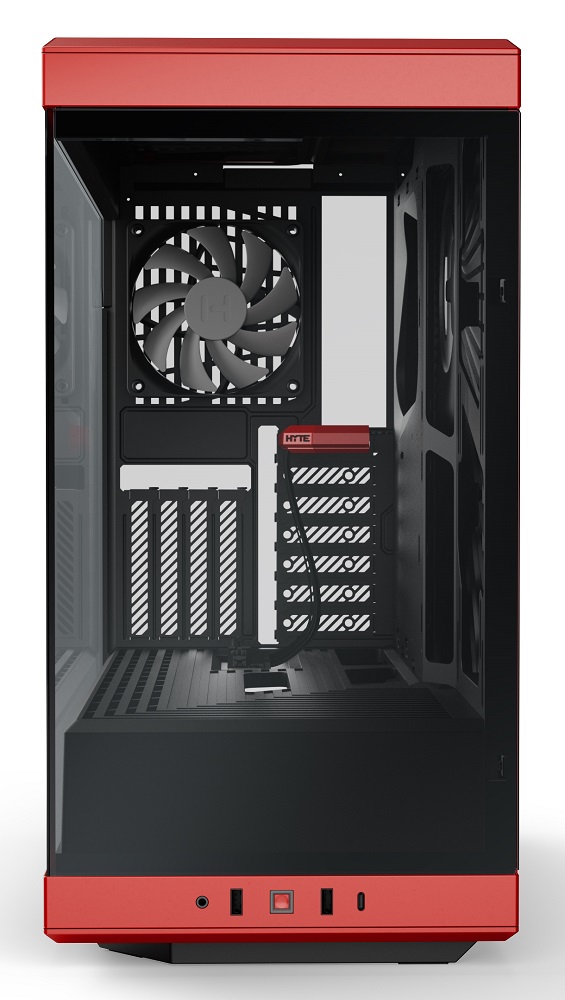 HYTE - HYTE Y40 Mid-Tower ATX Case - Red