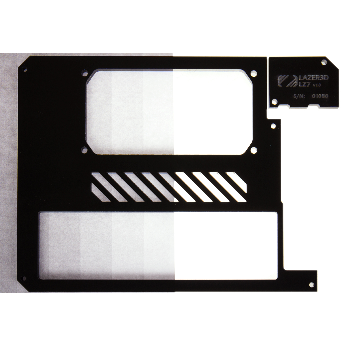 Lazer3D LZ7 Rear SFX Power Supply Panel + PCIe Cover - Midnight Black