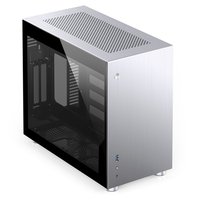 Jonsbo - Jonsbo V10 Mini-ITX Case - Silver Window