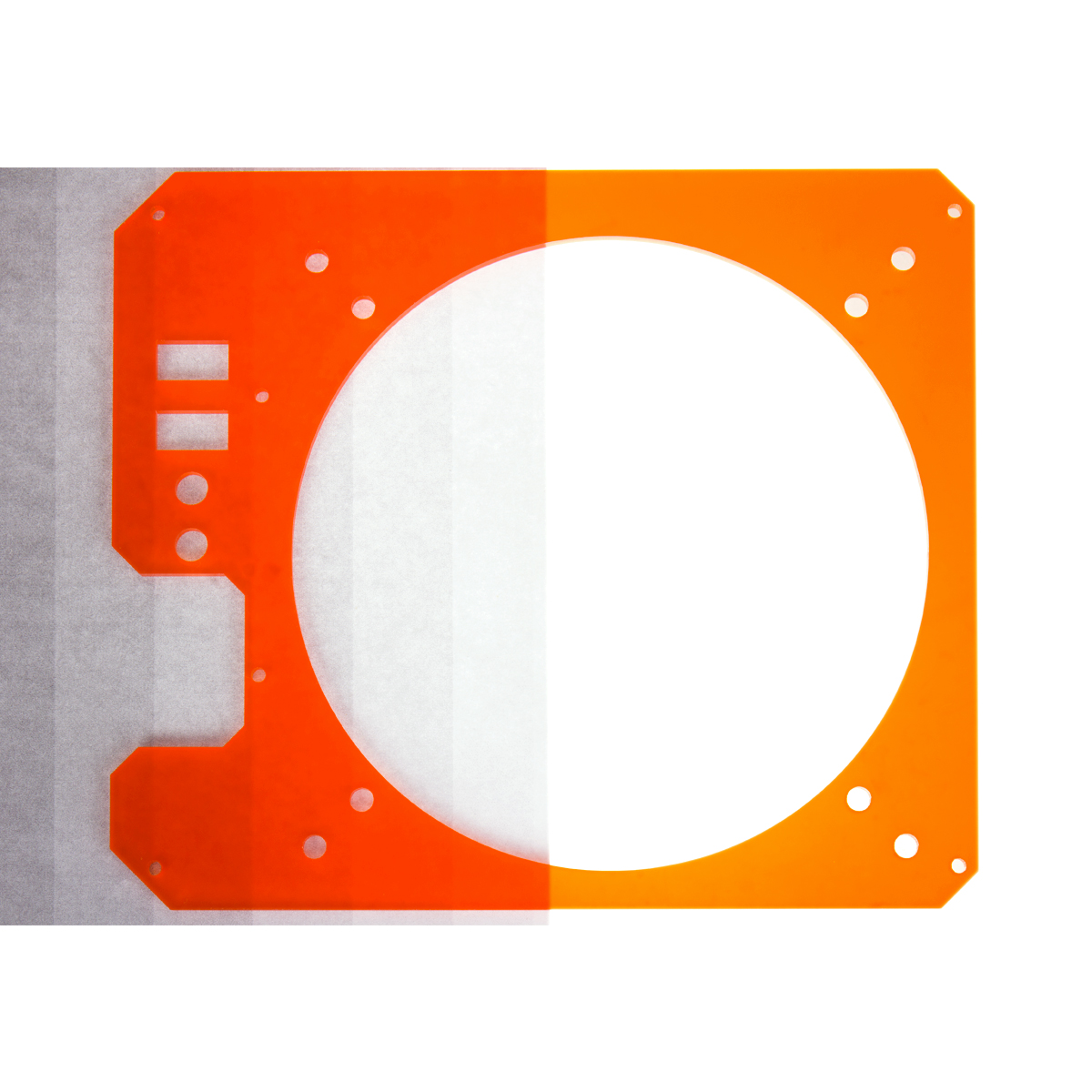 Lazer3D LZ7 Right Panel - Mandarin Orange Open