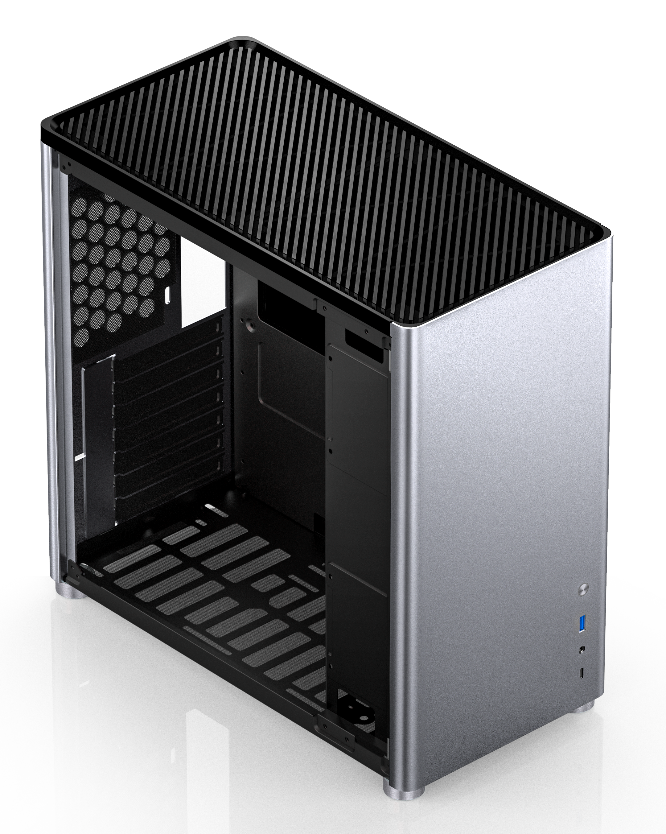 Jonsbo - Jonsbo D40 ATX PC Case – Silver
