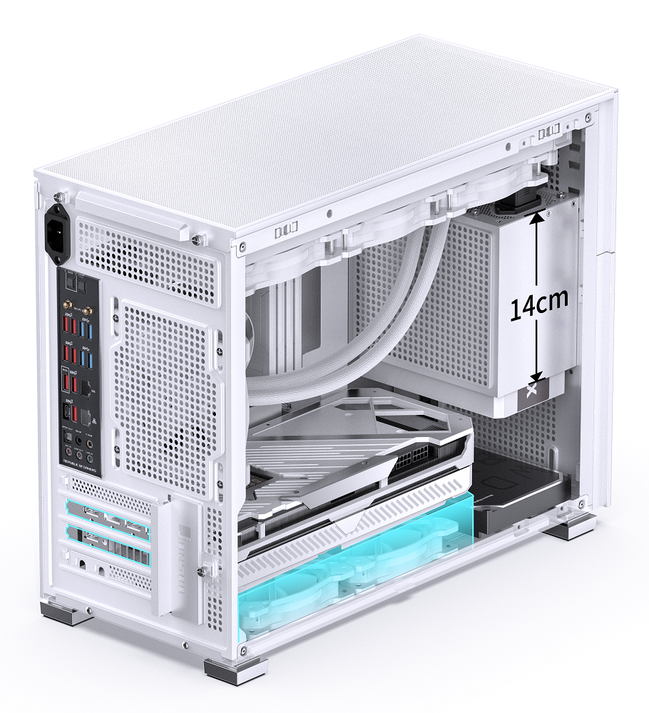 Jonsbo - Jonsbo D31 Mesh Micro-ATX PC Case – White, Tempered Glass