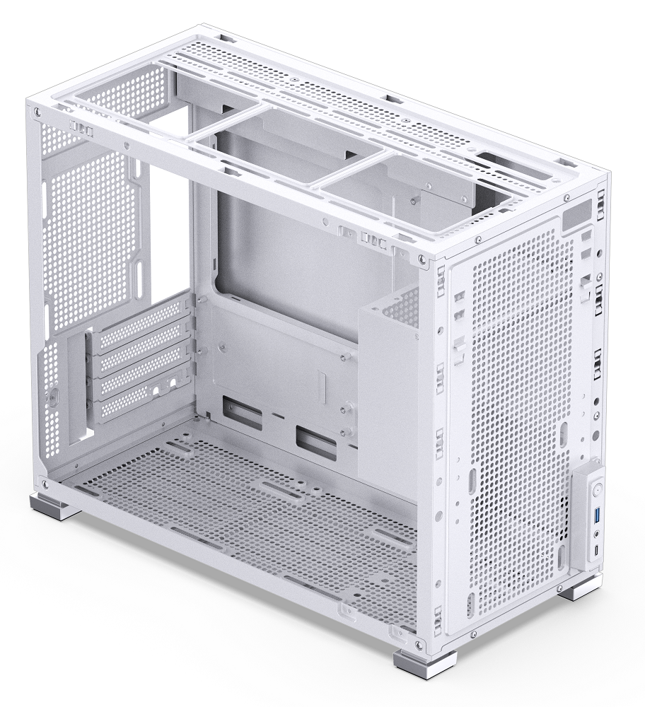 Jonsbo - Jonsbo D31 Mesh Micro-ATX PC Case – White, Tempered Glass