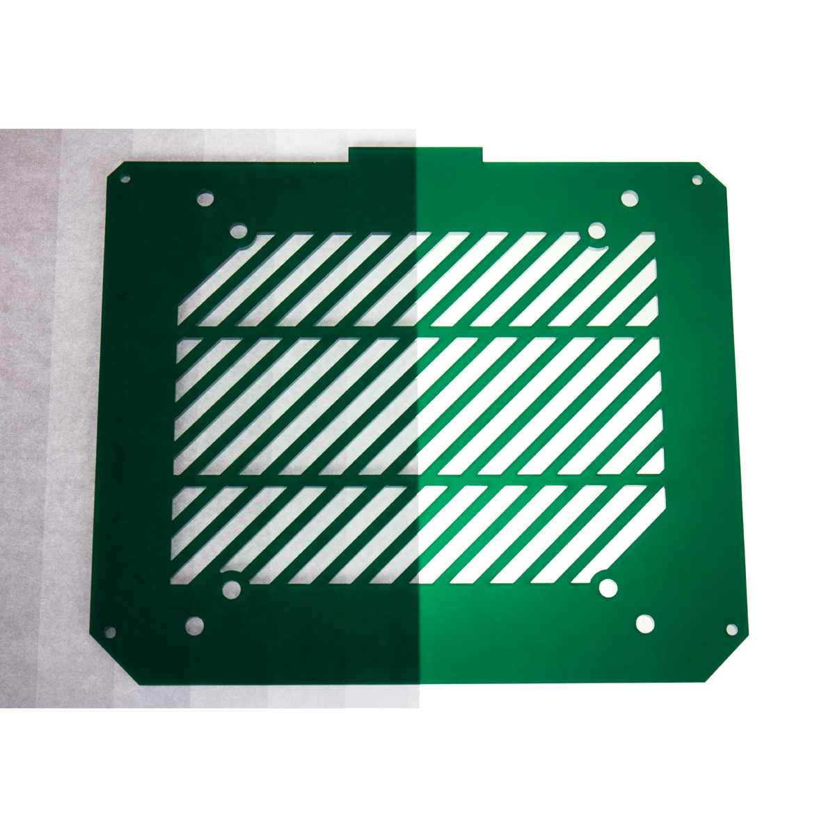 Lazer3D LZ7 Left Panel - Emerald Green Slotted
