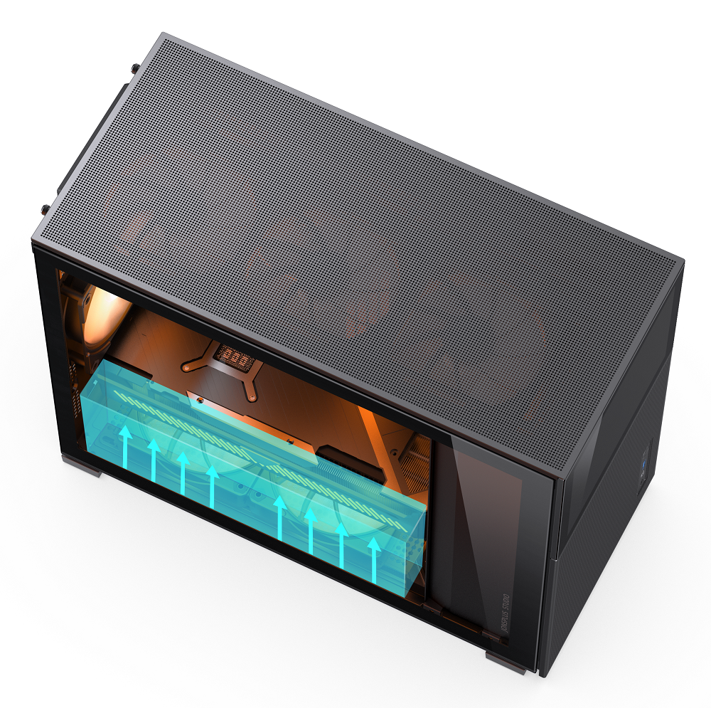 Jonsbo - Jonsbo D31 Mesh Screen Micro-ATX PC Case – Black, Tempered Glass