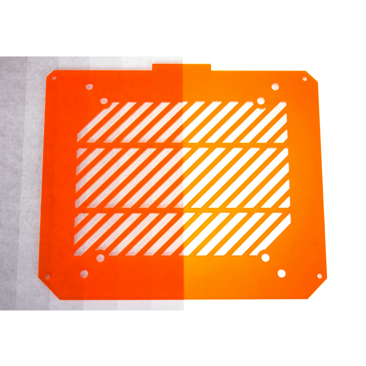 Lazer3D LZ7 Left Panel - Mandarin Orange Slotted