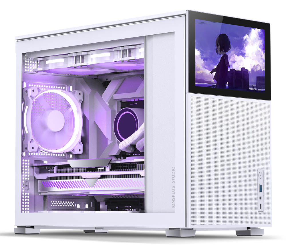 Jonsbo D31 Mesh Screen Micro-ATX PC Case – White, Tempered Glass