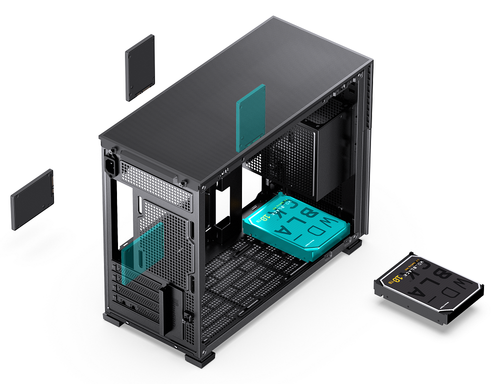 Jonsbo - Jonsbo D31 Standard Screen Micro-ATX PC Case – Black, Tempered Glass