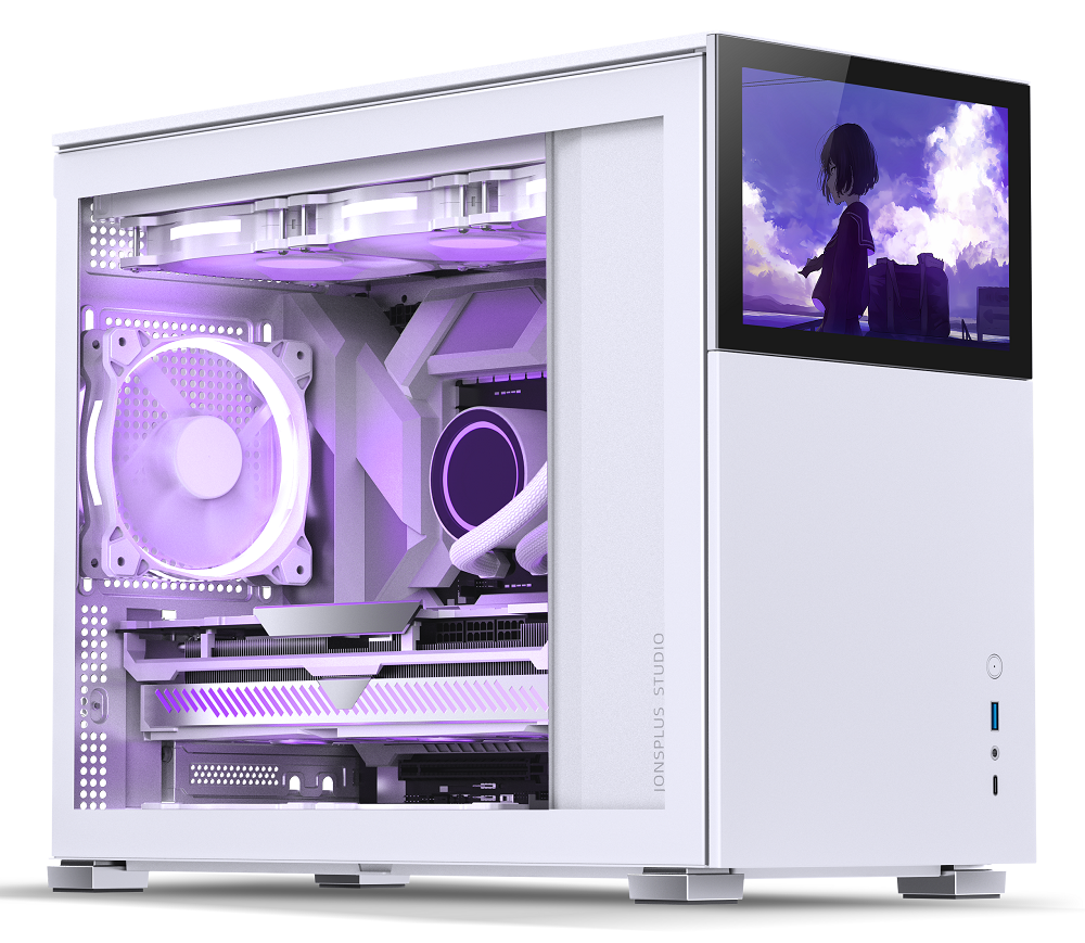 Jonsbo D31 Standard Screen Micro-ATX PC Case – White, Tempered Glass