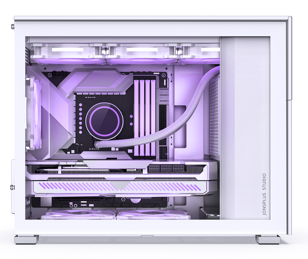 Jonsbo - Jonsbo D31 Standard Screen Micro-ATX PC Case – White, Tempered Glass