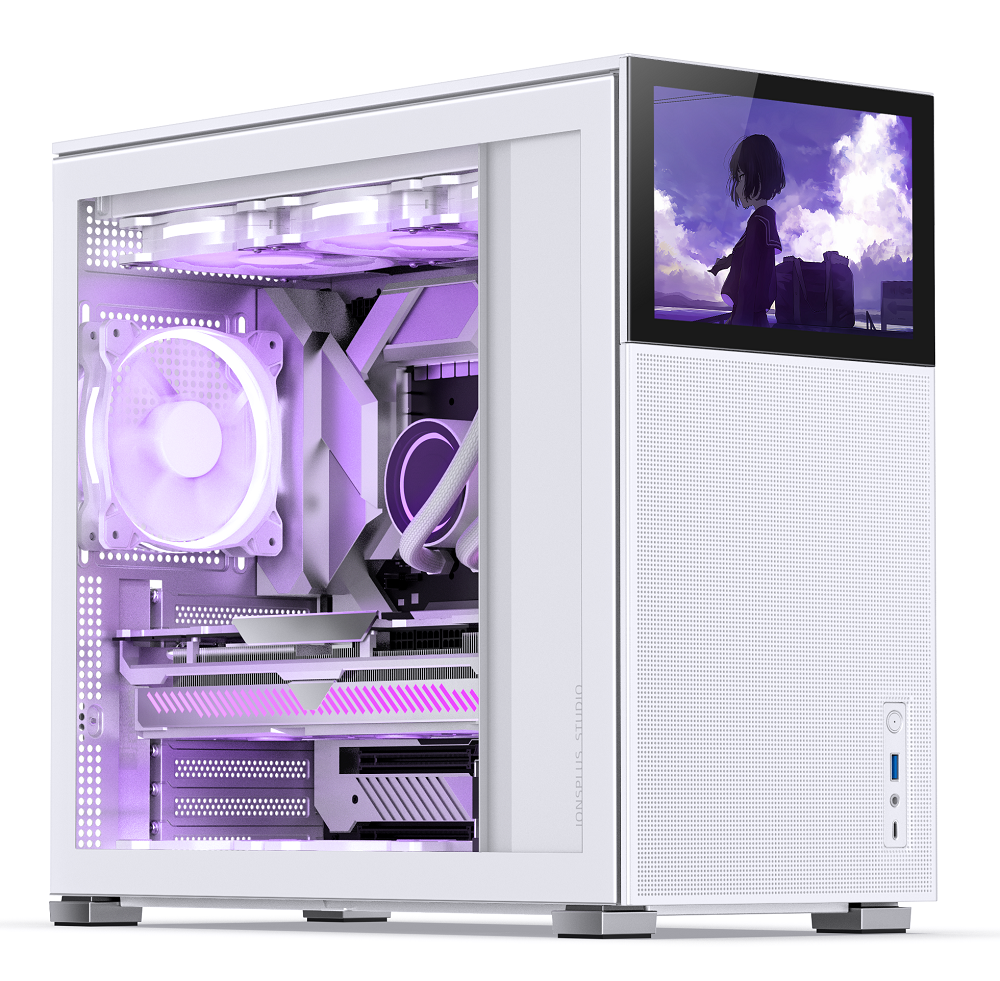 Jonsbo D41 Mesh Screen ATX PC Case – White, Tempered Glass