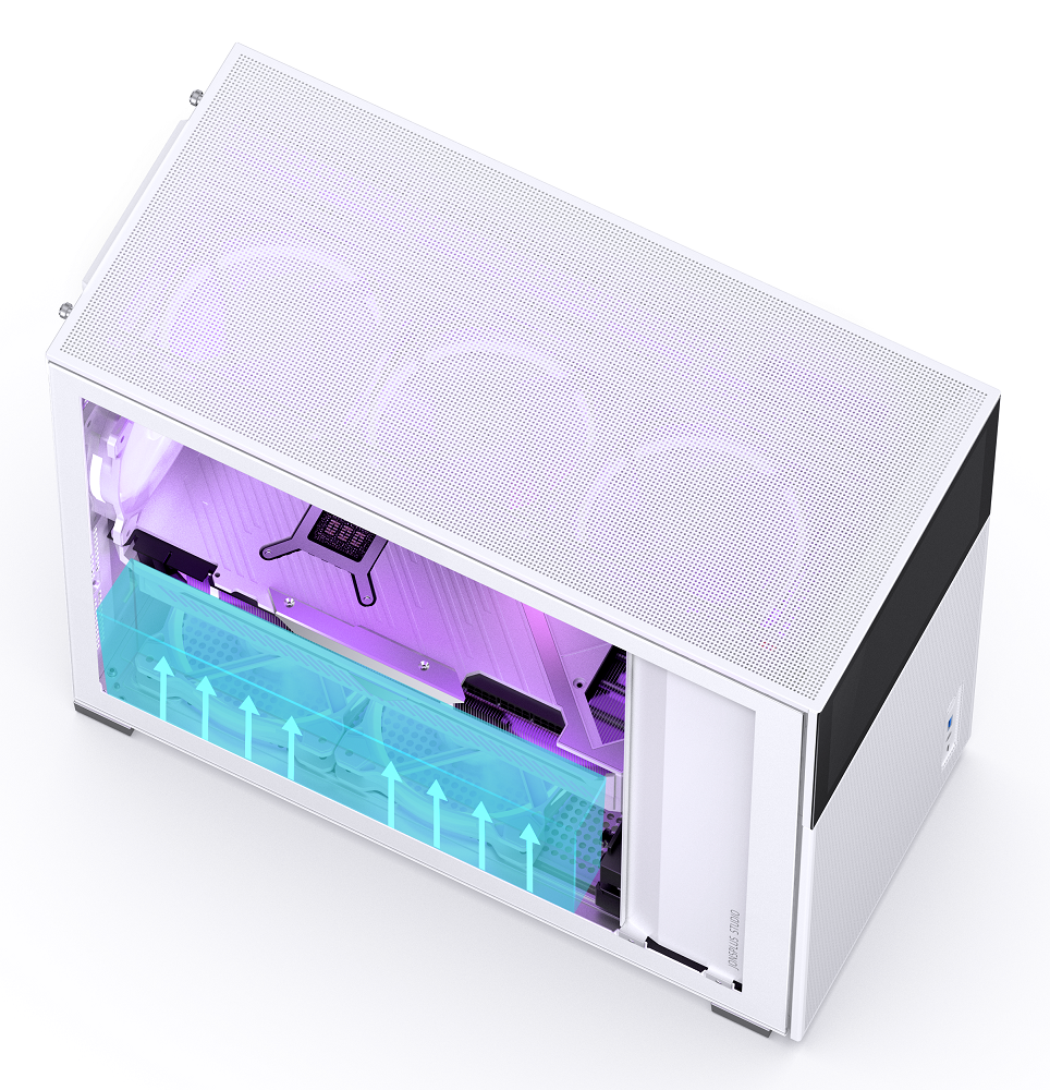 Jonsbo - Jonsbo D41 Mesh Screen ATX PC Case – White, Tempered Glass