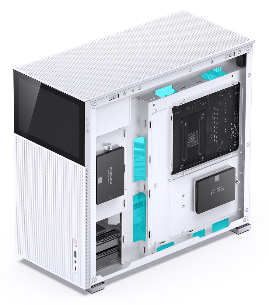 Jonsbo - Jonsbo D41 Mesh Screen ATX PC Case – White, Tempered Glass