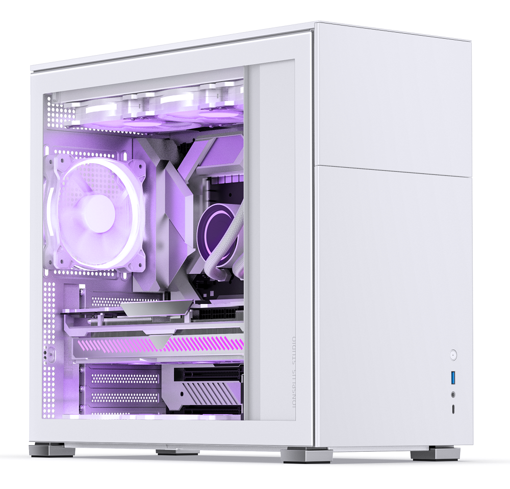 Jonsbo D41 Standard ATX PC Case – White, Tempered Glass | OcUK