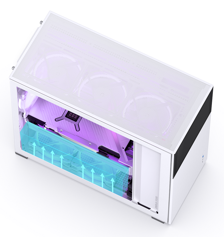 Jonsbo - Jonsbo D41 Standard Screen ATX PC Case – White, Tempered Glass