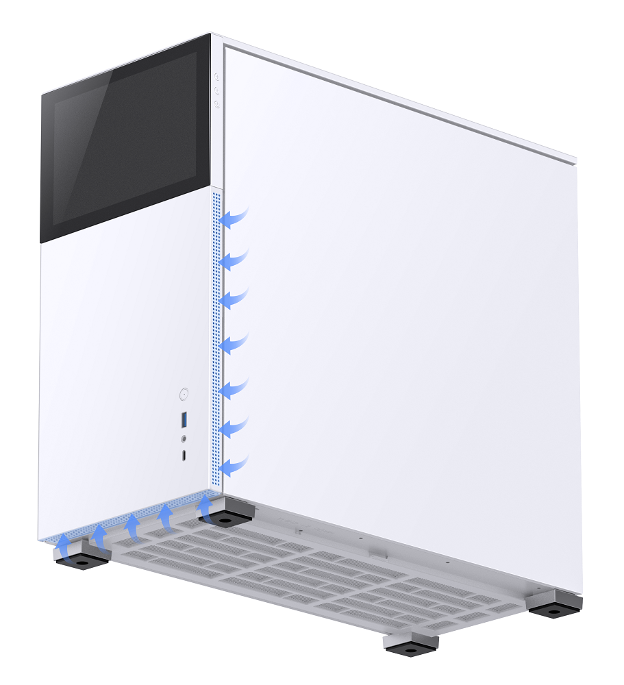 Jonsbo - Jonsbo D41 Standard Screen ATX PC Case – White, Tempered Glass