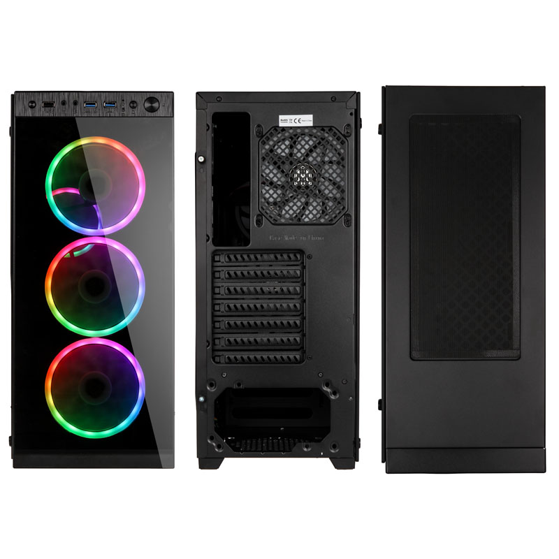 Kolink - Kolink Horizon Midi Tower RGB Gaming Case - Black Tempered Glass