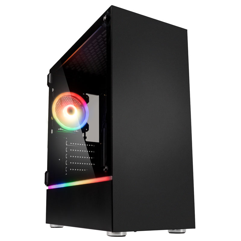 Kolink Bastion RGB Midi Tower Gaming Case - Black Window