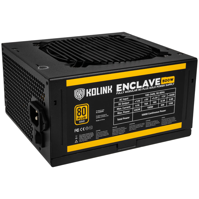 Kolink - Kolink Enclave 500W 80 Plus Gold Modular Power Supply